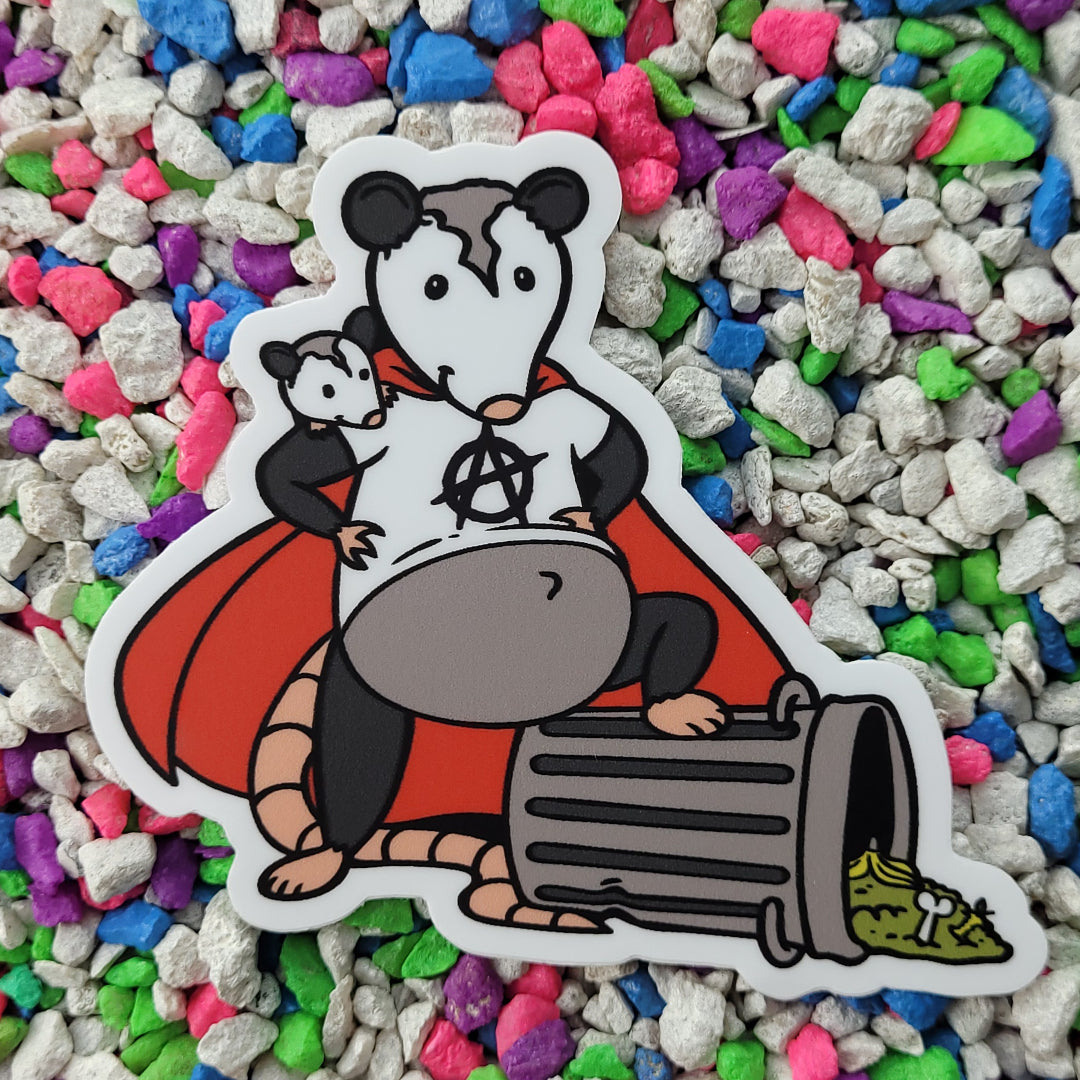 Awesome Opossum Vinyl Sticker