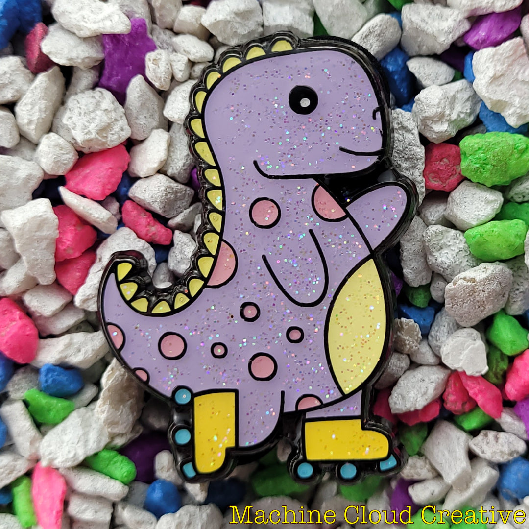 Rollerskateosaurus Pin
