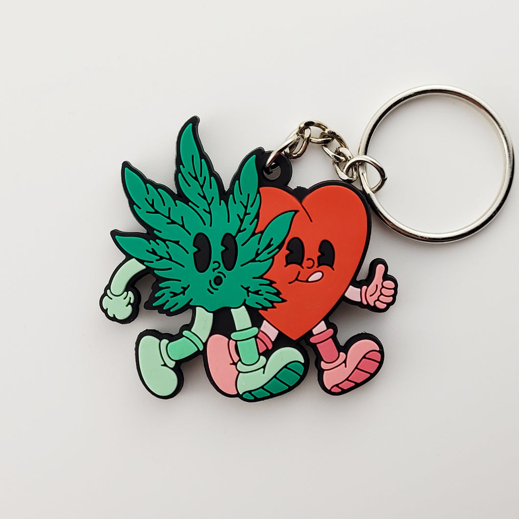 Best Buds Double Sided Rubber Keychain