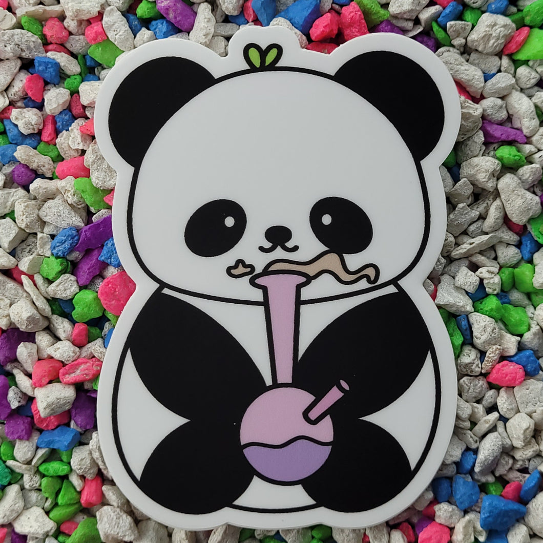 Puff Puff Panda Vinyl Sticker